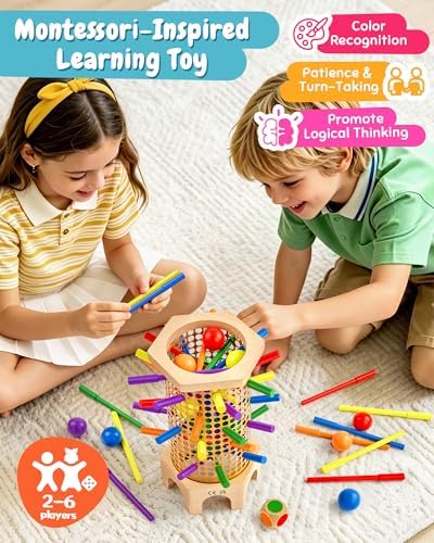 Montessori Board Game for Kids 3-8, Quick-Setup Wooden Educational Toy - Image 2