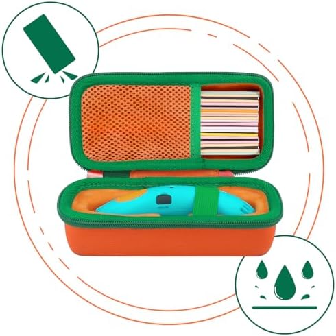 Aenllosi Storage Case for 3Doodler Start+Essentials, Orange+Green Zipper - Image 3