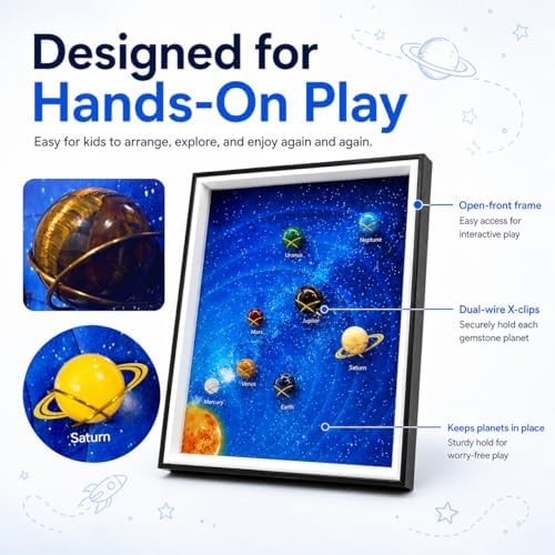 Solar System Project Kit for Kids 8-12, 8 Real Gemstone Planets - Image 4