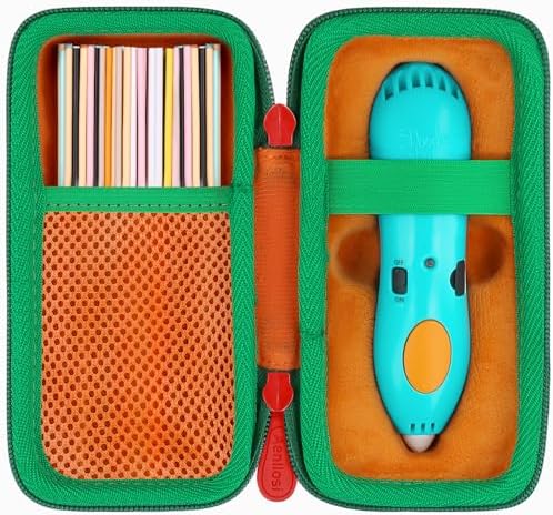 Aenllosi Storage Case for 3Doodler Start+Essentials, Orange+Green Zipper by Aenllosi