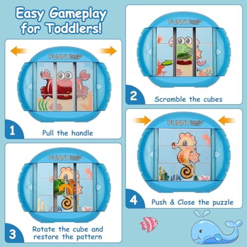 Rotating Puzzle for Toddlers Kids 3+, Travel Essentials Toys - Image 2
