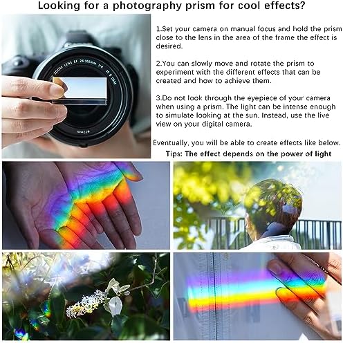 QFkris 4pcs Clear K9 Crystal Triangular Prism for Photo Rainbow Lights - Image 6