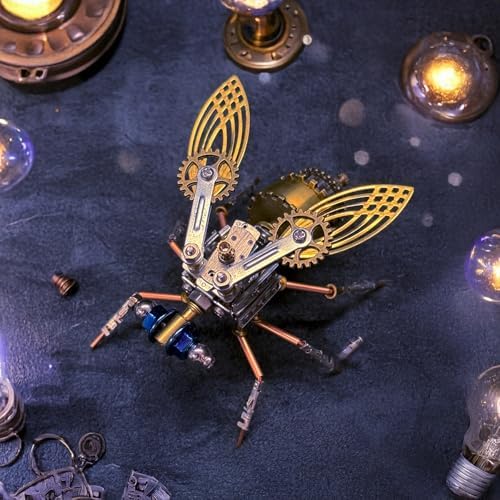 3D Metal Puzzles for Adults Teens-160+Pcs-Mechanical Fruit FIy Bee Insect Models-3 Hours to Build-Ideal for Birthday Gifts and Decorations(Mechanical Fruit Fly) - Image 2