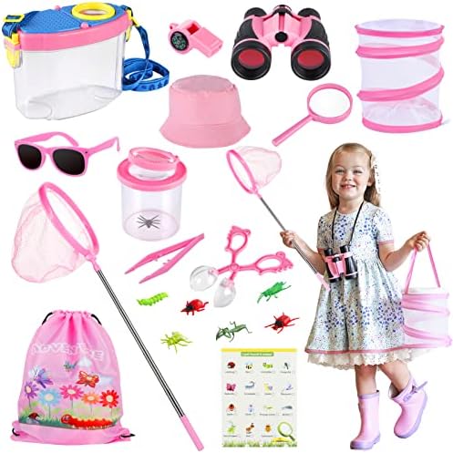 GIFTINBOX Bug Catcher Kit for Kids - Outdoor Explorer Toys Set for Kid - Bug Catching Kits with Binoculars Nature Adventure Toy for Girls Boys - Kids Exploration Gifts for Girl 3-12 Years Old by GIFTINBOX