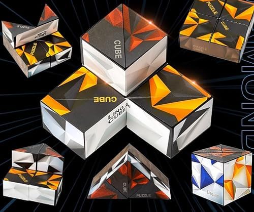 Magic Cube 2 in 1 Set Puzzle Brain Teasers Toy Geometric Brain Teaser Puzzles Geometry 3D Logic IQ Games Puzzle Cubes for Kids and Adults (Diamond) - Image 2