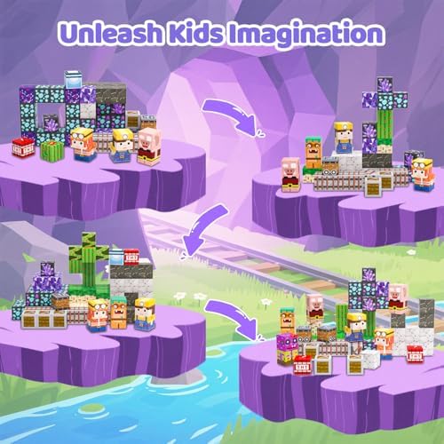 Magnetic Blocks, 150PCS Magnetic Building Blocks, Stacking Magnets for Kids, Sensory Toy for STEM Constructions Magnet Blocks for Boys Girls Age 3+, Christmas Birthday Gifts - Image 3