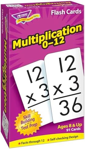 Trend Enterprises Multiplication 0-12 Flash Cards, 91 Skill Drill Cards by TRENDenterprisesInc