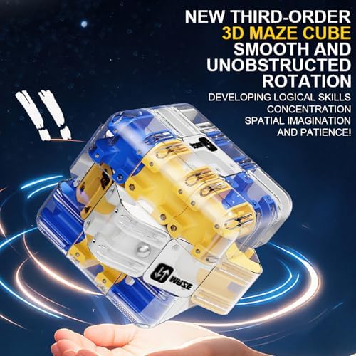 3D Rolling Ball Maze Cube, Brain Teaser Puzzles Toys Educational Focus Toys - Image 5
