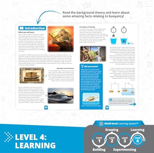 Engino STEAM Labs, How Buoyancy Works, STEAM Toys for Ages 8+, Construction Kit, STEM Project for Girls & Boys, Learning & Education Toys, Experiment & Art Activities (4 Models) - Image 7
