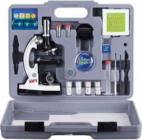 AmScope M30-ABS-KT2-W Beginner Microscope STEM Kit, White by AmScope