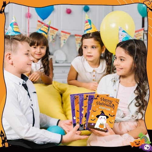 Bulk Halloween Activity Books, 24Pcs Mini Game Coloring Book Set for Kids - Image 6