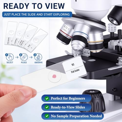 Tellegloww 120 Pcs Microscope Slides with Specimens for Kids & Students - Image 4