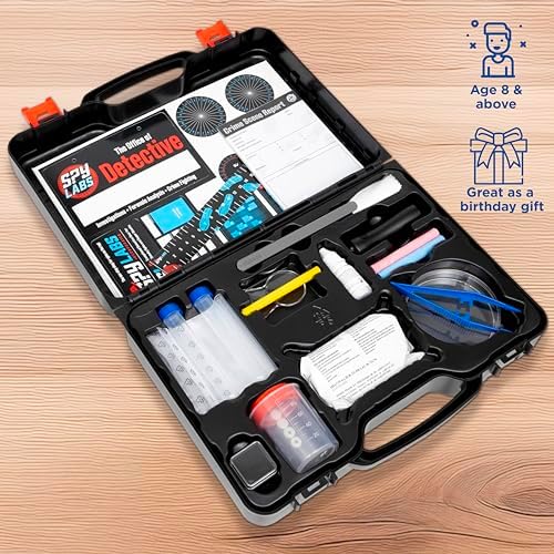 Spy Labs Master Detective Toolkit V2 | Forensic Science Kit | Gather & Document Evidence, Play | Fingerprints, Footprints, Tire Tracks | 32-Page Experiment Storybook - Image 3