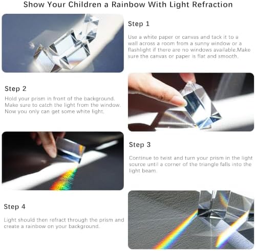 QFkris 12PCS 50mm/2inch Optical Glass Triangular Prism - Image 3