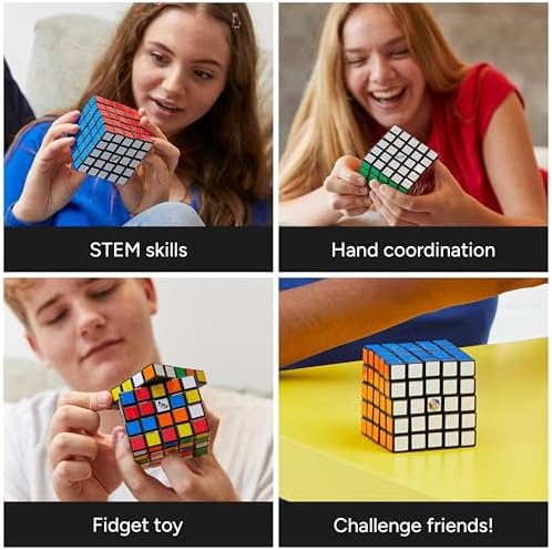 Rubik’s Cube, 5x5 Cube Color-Matching Puzzle Highly Complex Problem-Solving STEM Toy Brain Teaser Fidget Toy for Kids, for Ages 8 & Up - Image 4