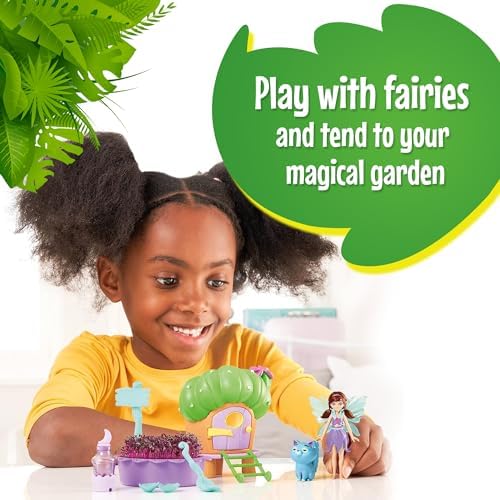 My Fairy Garden Nettles’ Nook Mini Terrarium- Tiny Garden with Shadow Fairy & Cat Doll - Grow Your Own Mini Garden Kit - Educational Playset with Soil, Seeds & Fairy Field Guide for Kids Aged 4 and Up - Image 2