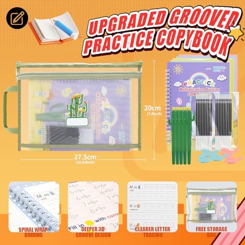 BYFWH Reusable Magic Copybooks, Grooved Handwriting Practice Set - Image 2