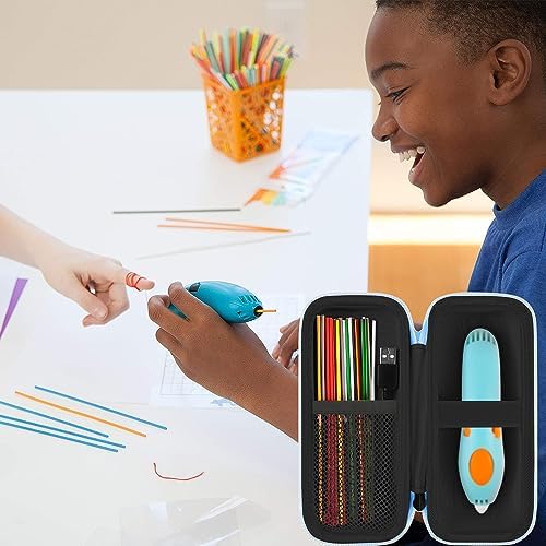 Leayjeen Storage Case Compatible with 3Doodler Start+ Essentialsfor 3D Pen Set for Kids, Fit for 3D Printing Pen Carrying case(Case Only)-Blue - Image 6
