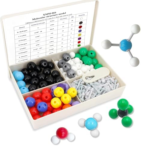 240Pcs Molecular Model Kit for Organic Chemistry Set by SHRJ