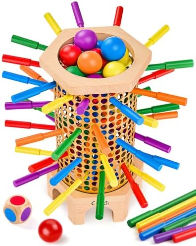 Montessori Board Game for Kids 3-8, Quick-Setup Wooden Educational Toy by PiunemkyMontessoriToys