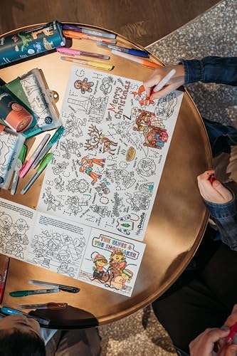 HeyDoodle Deck the Halls Classic Doodle Mat – Reusable Silicone Alphabet Coloring Mat for Toddlers and Kids – Educational Christmas Activity Pad with 9 Markers – Mess-Free Travel Toy – Ages 3-7 - Image 4