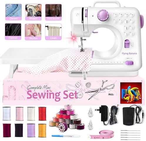 Flying Banana Portable Sewing Machine for Beginners, 12-Stitch Mini by FlyingBanana