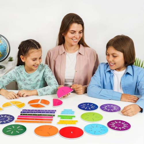 Simply Magic 166 PCS Magnetic Fraction Tiles & Fraction Circles - Image 6
