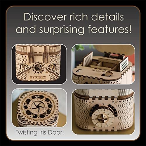 MindWare Gearjits: Treasure Box – 158pc Wooden 3D Building Puzzle for Teens & Adults – DIY Construction Model – Fun for Parents Too! – Great STEAM Gifts for Ages 12+ - Image 3