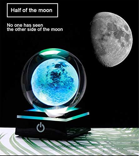 Qianwei 3D Moon Crystal Ball Planet Space Decor Astronomy Science Gift Lamp - Image 2