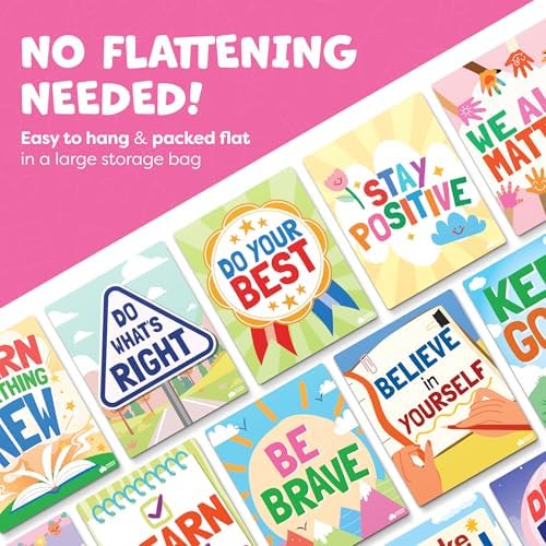 Motivational Posters for Classroom Decor - 14pc Inspirational Positive Affirmation Classroom Posters Middle School High School Elementary - Back to School Supplies Decorations Bulletin Board Wall - Image 6