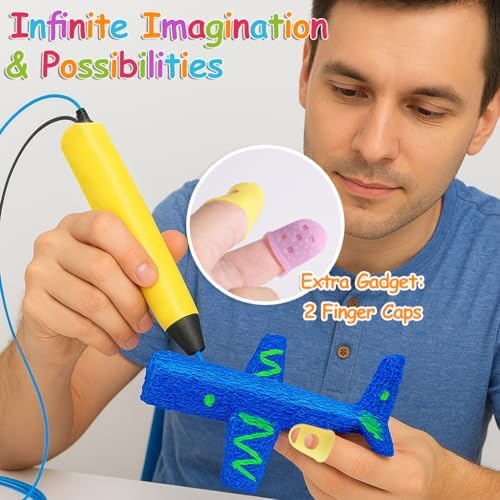 30 Colors 3D Pen Filament Refills 1.75mm PLA Threads Each Color 16.4 Feet Total 492 Feet with 2 Finger Caps Compatible with SCRIB3D and Compatible with MYNT3D 3D Pencil (3D Pen Not Included) - Image 4
