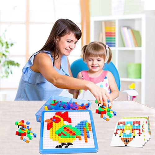 Playkidz: Pegture Set with 505 Larger Pieces + 12 Design Cards. Mosaic Puzzle Toy Set, Creative Skills Development, Educational Learning Toys for Kid. Great Gift for Boys & Girls. - Image 6