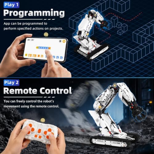 3 in 1 Robot Arm Building Set for Kids Boys Age 8-14 with RC & APP - Image 3