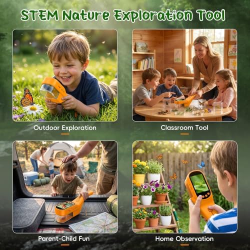 CIMELR Bug Catcher for Kids 500X Microscope, 2.4" Screen STEM Toy Gift - Image 7