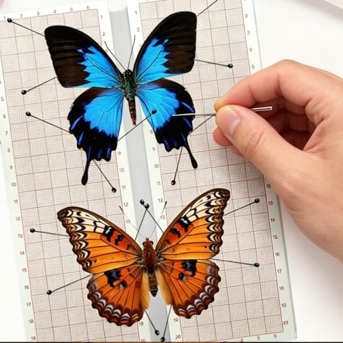 18Pcs Insect Pinning Kit, Beginner Entomology Kit with Tracing Paper, Tweezers, Scissors, Picture Frame, Insect Pins, Butterfly Pins and Foam Pinning Board. - Image 3