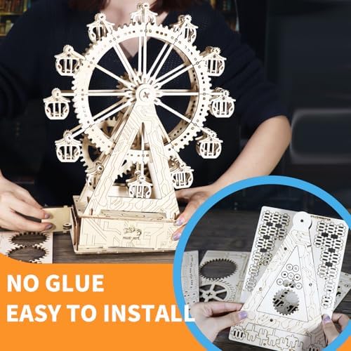 Music Park 3D Wooden Puzzle, Ferris Wheel Music Box - Image 6