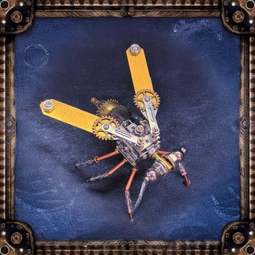 3D Metal Puzzle Insect Bug Mechanical Fly Model Steampunk Sculpture DIY Projects Making Kit Arts and Crafts Metal Building Science kit, Ideas,Gifts for Birthday(Mechanical Fly A) - Image 5