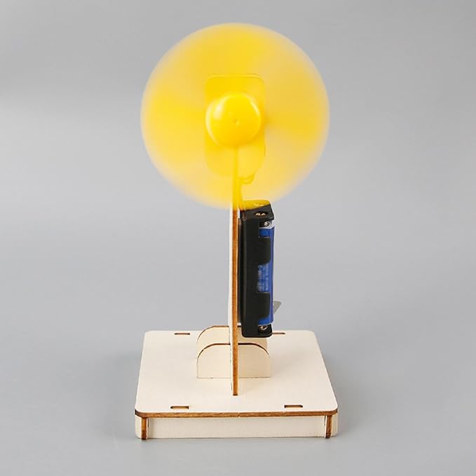 DIY Fan Material Kit Toy Educational Toy Physics Assemble Fan Model Assembly Science Small Experiment Set for Boys Girls Kids