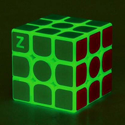 3x3 Fluorescent Speed Cube Glow in Dark Magic Speed Cube 3-D Brain Teasers IQ Puzzles for Kids and Adults (Green Fluorescent) - Image 4