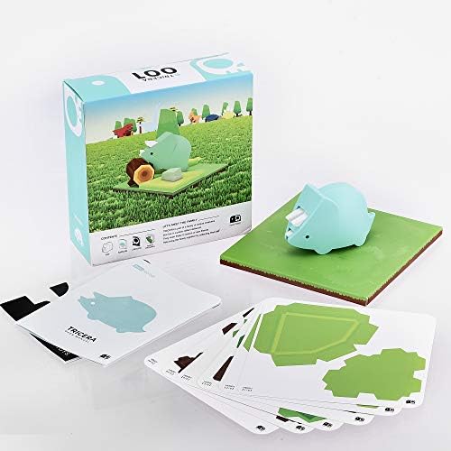 Dinosaur Toy Puzzle with Magnets and Paper Dioramas, Tricera - Image 5