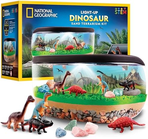 National Geographic Light-Up Dinosaur Terrarium Science Kit for Kids by BlueMarbleToys