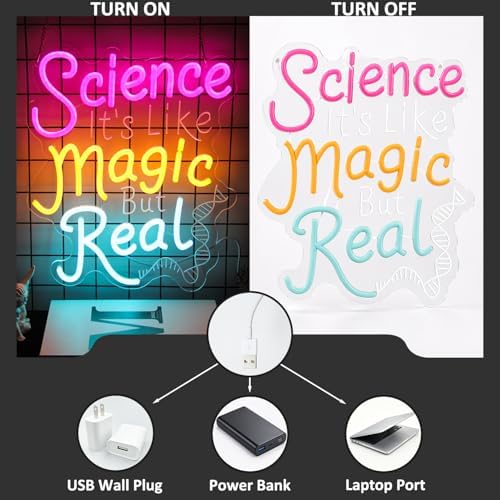 Science It's Like Magic But Real Neon Sign DNA Double Helix LED Neon Lights - Image 2