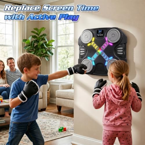Music Boxing Machine for Kids, Smart Wall Mounted Wireless Punching Target - Image 5