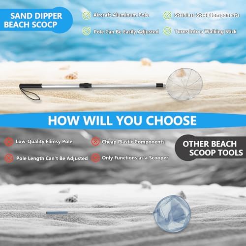 Shark Tooth Sifter for Shell Collecting, Sand Beach Toys for Kids 6 8 10 12 - Image 4