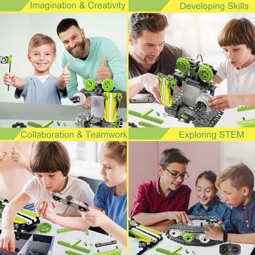 BIRANCO. Remote Control Tracked 3in1 Stunt Racer Building Kit - RC Car STEM Construction Toy, Gift Idea for Kids, Boys and Girls Ages 8-12 Year Old (353 Pcs) - Image 4
