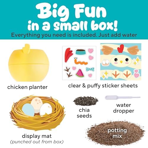 Creativity for Kids Plant-a-Pet Barnyard Pig Kit | Decorate, Plant & Grow Your Own Pet | Chia Seed Gardening Craft | Spring Crafts & Screen-Free Kids Activity (Ages 6+) - Image 4
