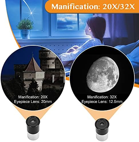 AOMEKIE 40040 Kids Astronomical Telescope for Beginners, 32X Refractor Telescope with Tabletop Tripod, Simple Assembly, for Moon Watching, Children Birthday - Image 4