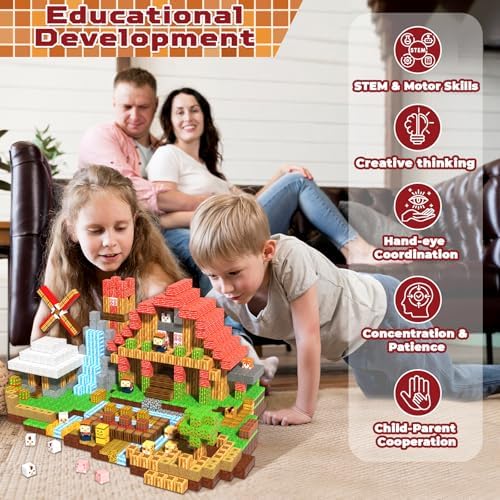GraceDuck 120 PCS Magnetic Blocks - Magnetic Building Blocks, Magnetic Farm Animal Homes Stacking Magnets for Kids, STEM Montessori Sensory Toys for Kids 3+ Boys and Girls Christmas Birthday Gifts - Image 5