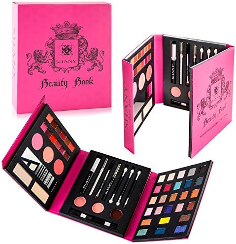 SHANY Original Beauty Book Makeup Set All in one Travel Make up Kit - 35 Colors Eyeshadow, Eye brow, blushes, powder palette, Lip Colors, Eyeliner pens & Cosmetics Mirror - Gift Set by SHANYCosmetics