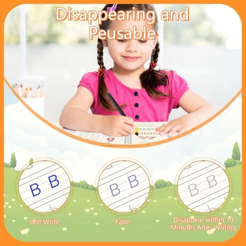 Grooved Writing Books for Kids, Reusable Magic Practice Workbook 4 Pack - Image 6
